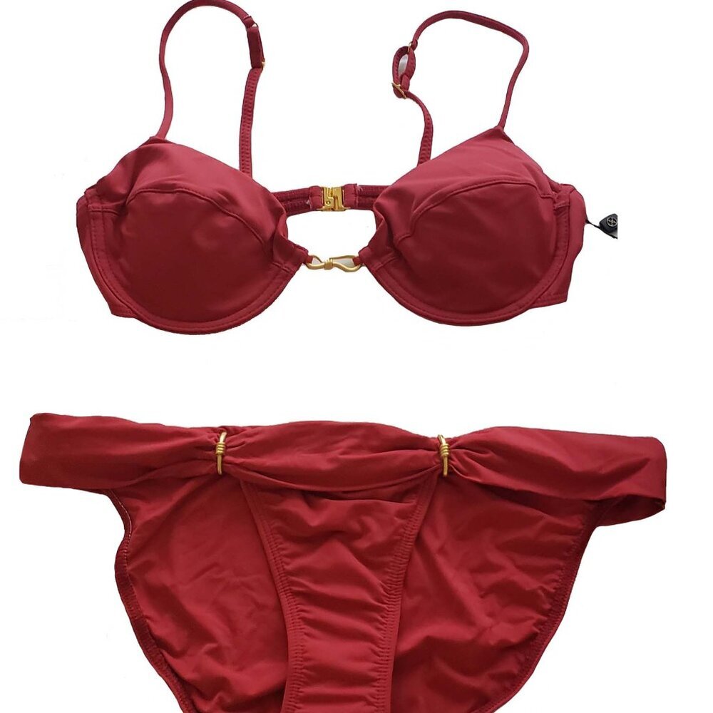NWT Vix Paua Hermanny Underwire Bikini Top and Bottom Set Large L
